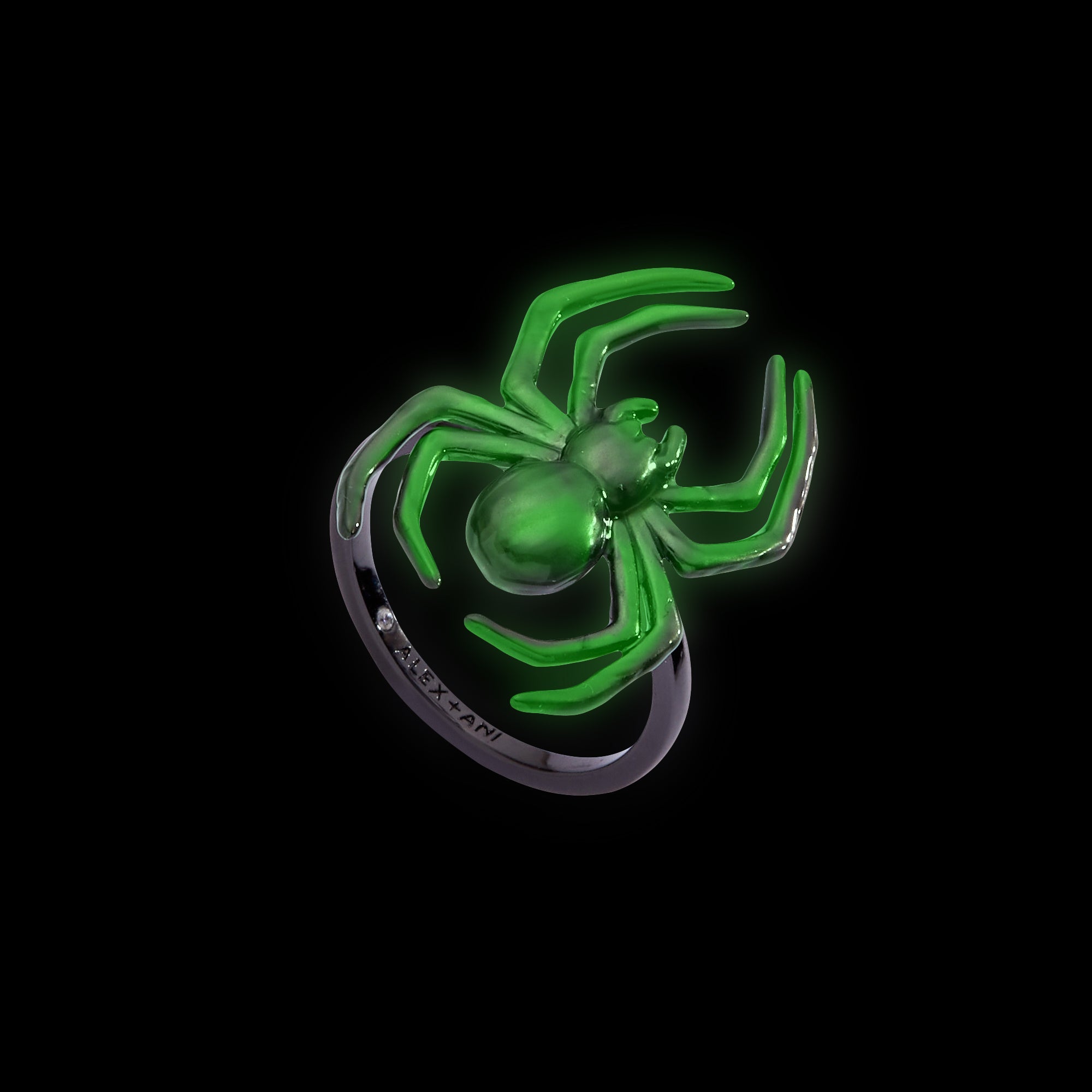 Glow in the Dark Spider Ring Silver | Alex and Ani