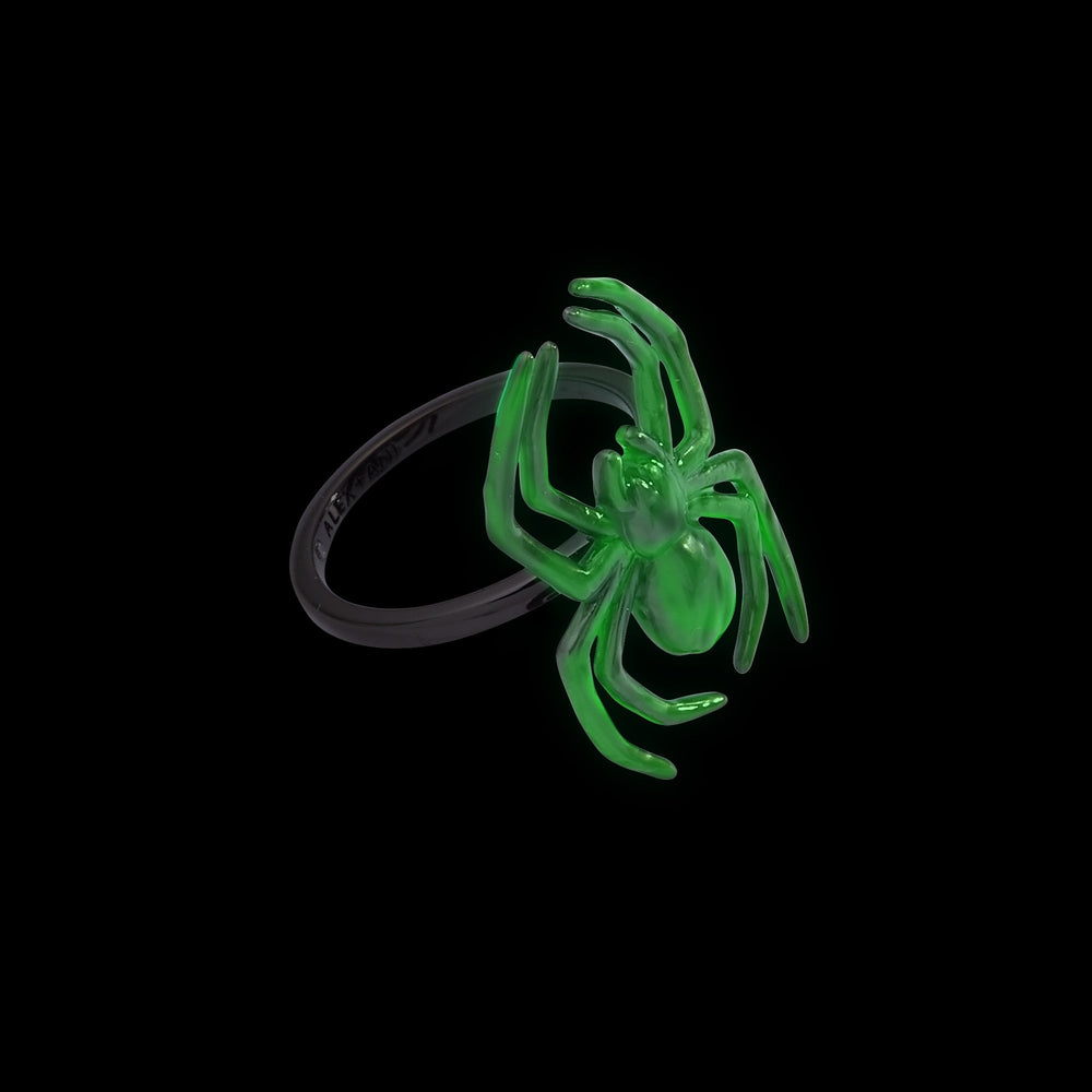Glow in the Dark Spider Ring Silver | Alex and Ani