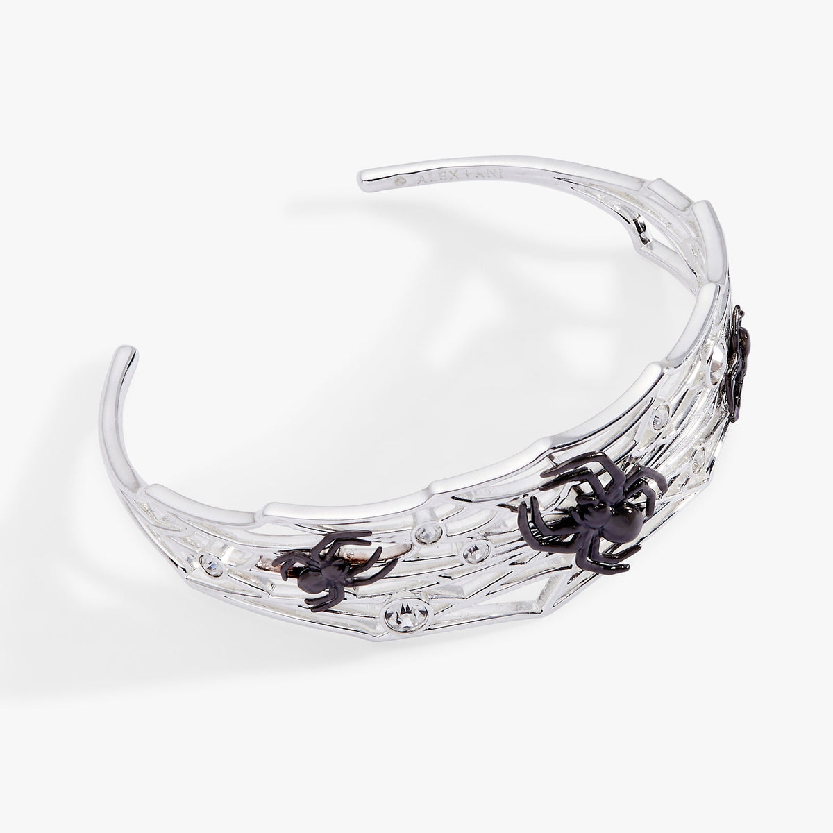Glow in the Dark Spider Web Cuff Silver | Alex and Ani