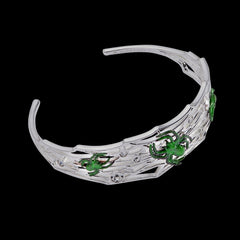 Glow in the Dark Spider Web Cuff Silver | Alex and Ani