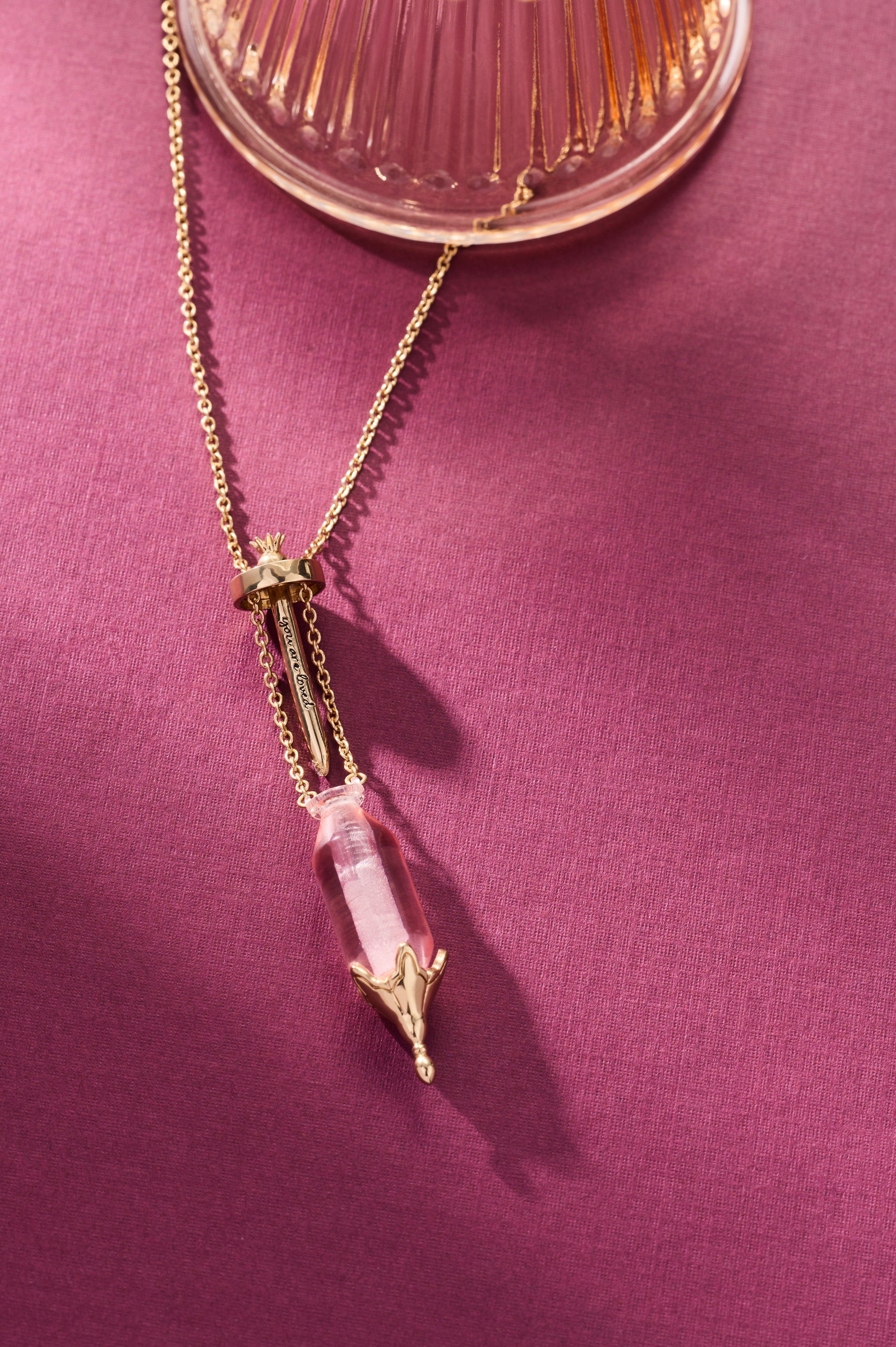 You Are Loved' Potion Bottle Slider Necklace
    
    
    
       Gold | Alex and Ani