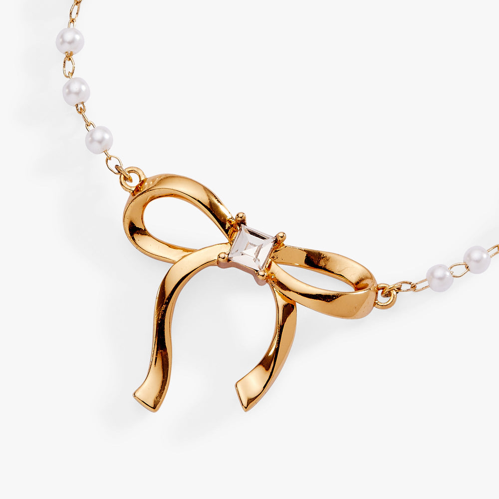 Pearl Coquette Beaded Bolo Bracelet Gold | Alex and Ani