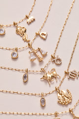 Taurus Charm Cluster Necklace Stainless Steel Gold | Alex and Ani
