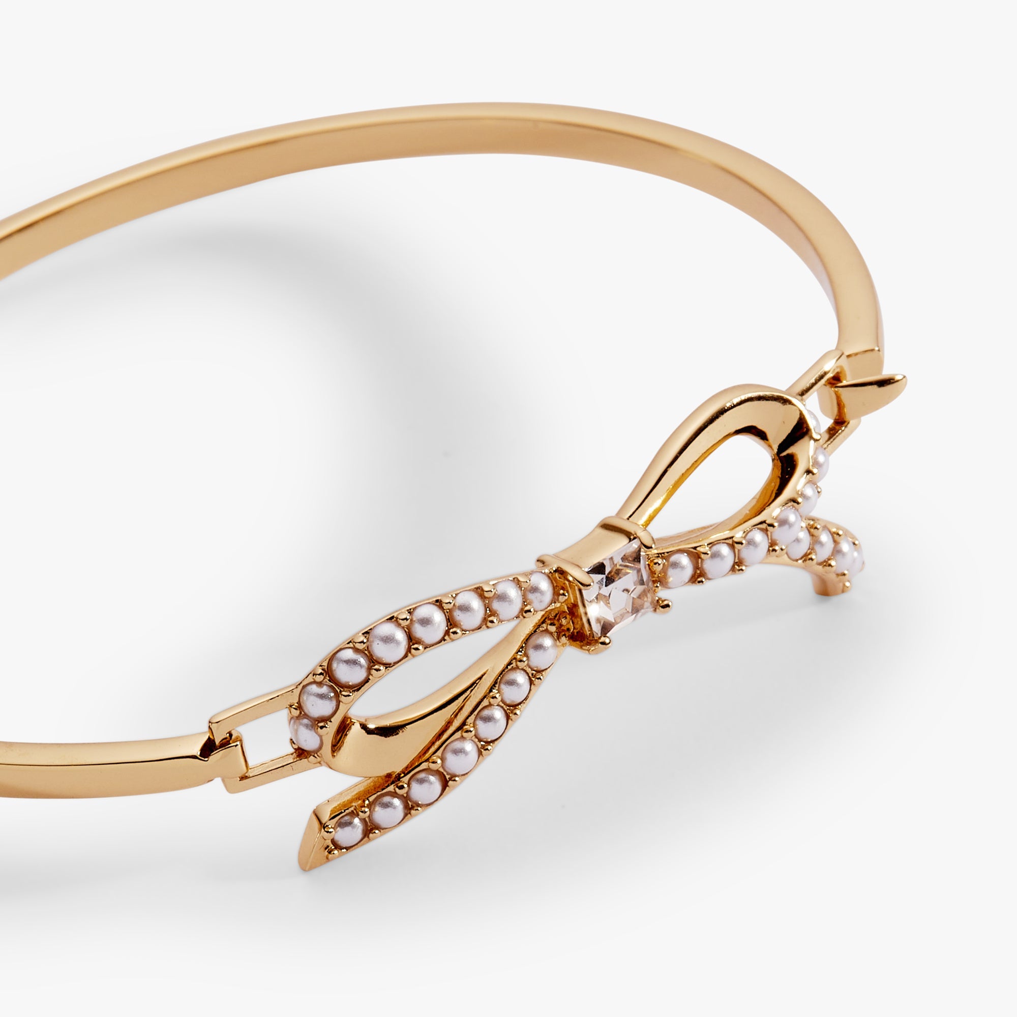 Pearl Coquette Tension Bangle Gold | Alex and Ani
