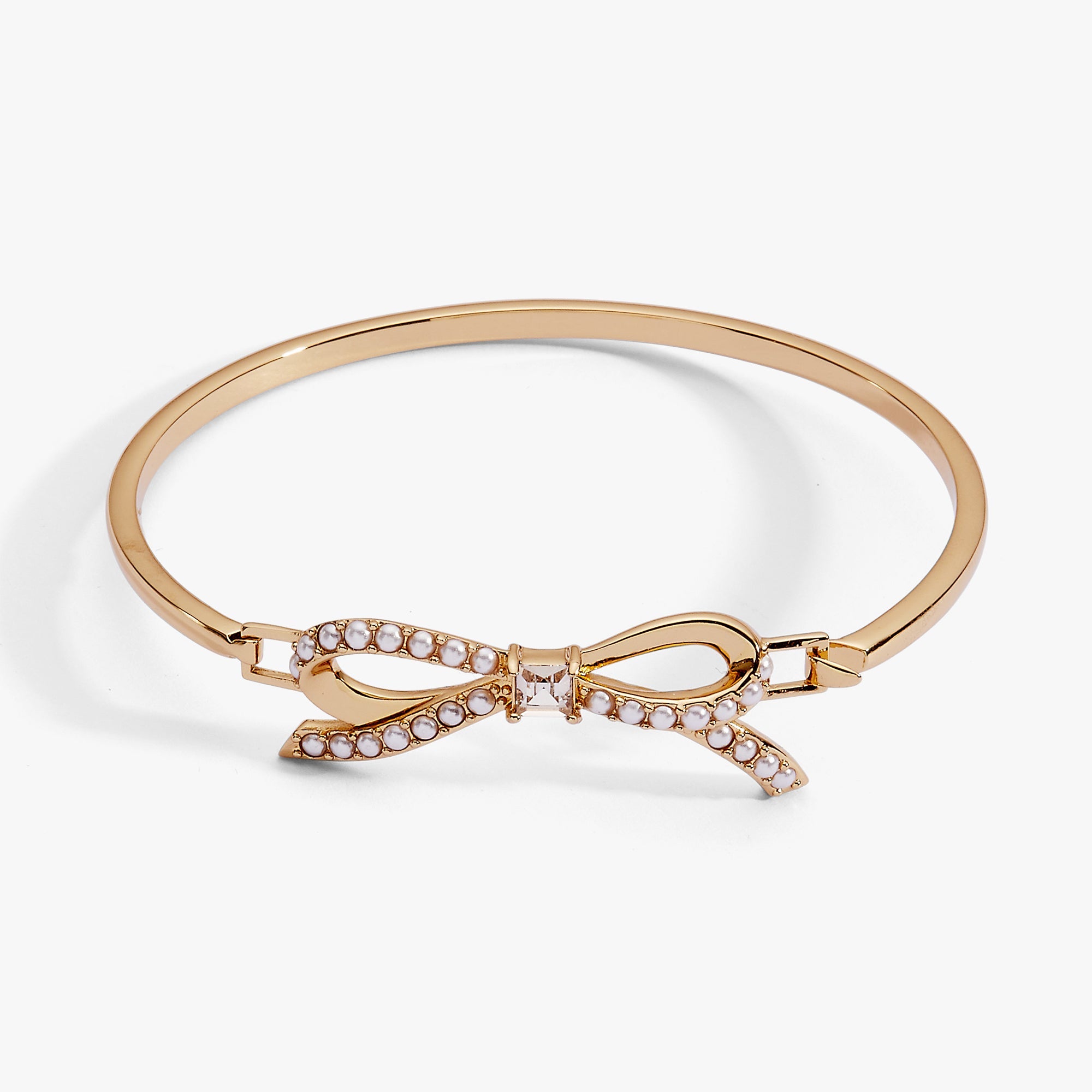 Pearl Coquette Tension Bangle Gold | Alex and Ani