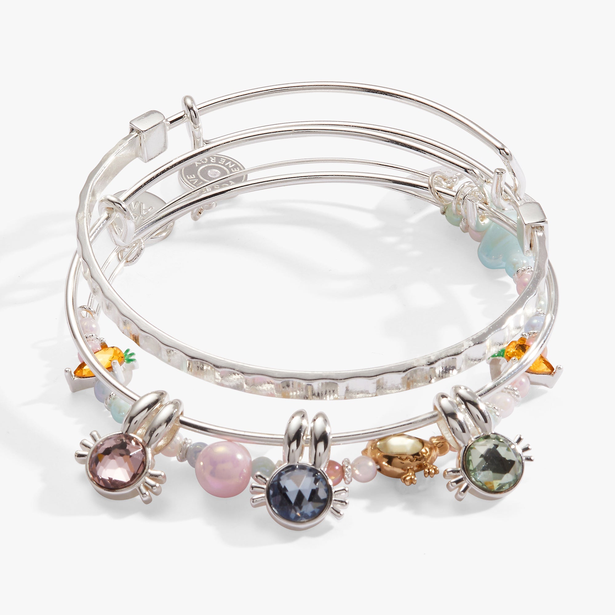 Easter Charm Bangles, Set of 3 Silver | Alex and Ani
