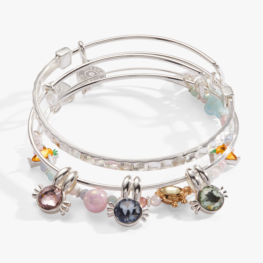 Easter Charm Bangles, Set of 3 Silver | Alex and Ani