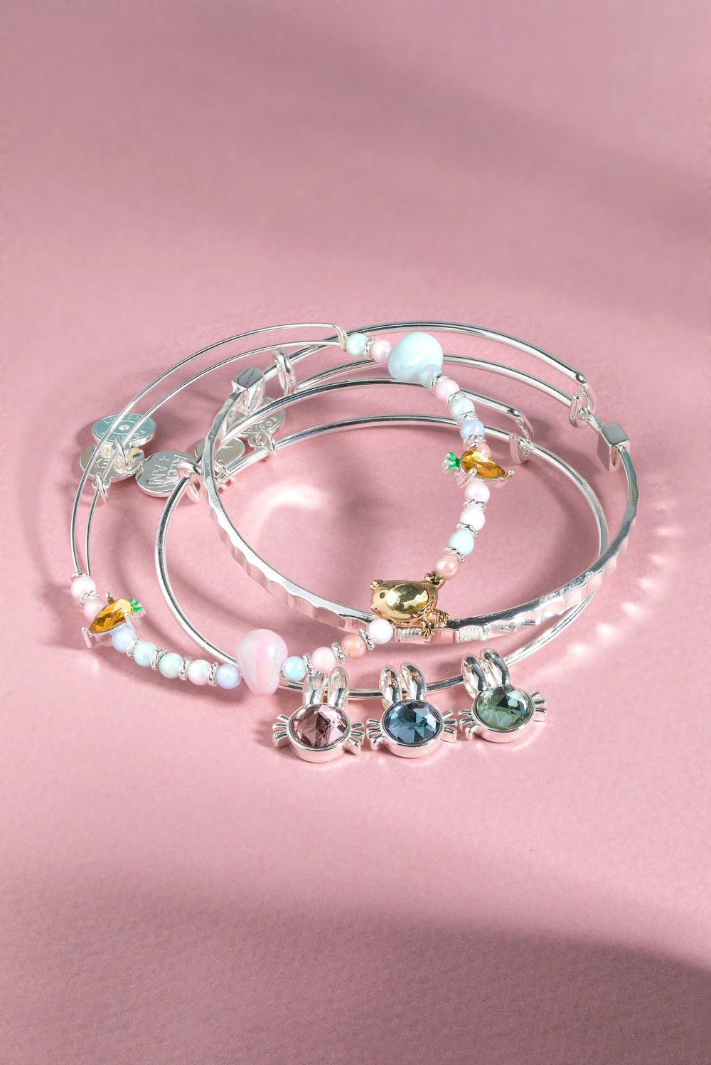 Easter Charm Bangles, Set of 3 Silver | Alex and Ani