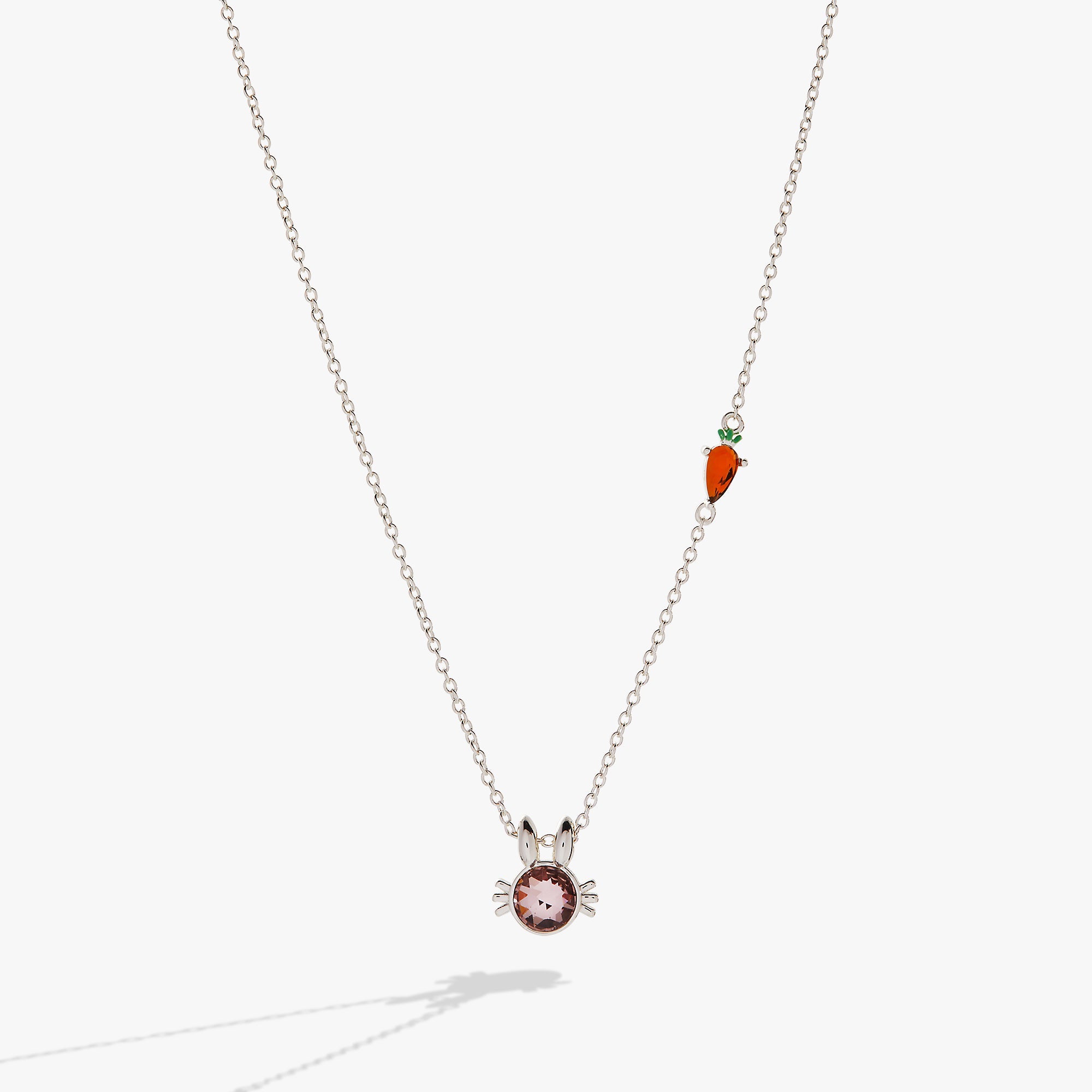 Crystal Bunny Pendant Necklace Silver | Alex and Ani