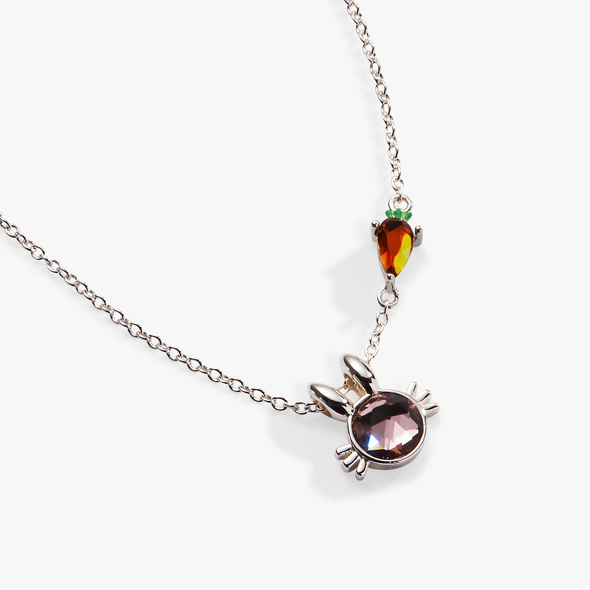 Crystal Bunny Pendant Necklace Silver | Alex and Ani