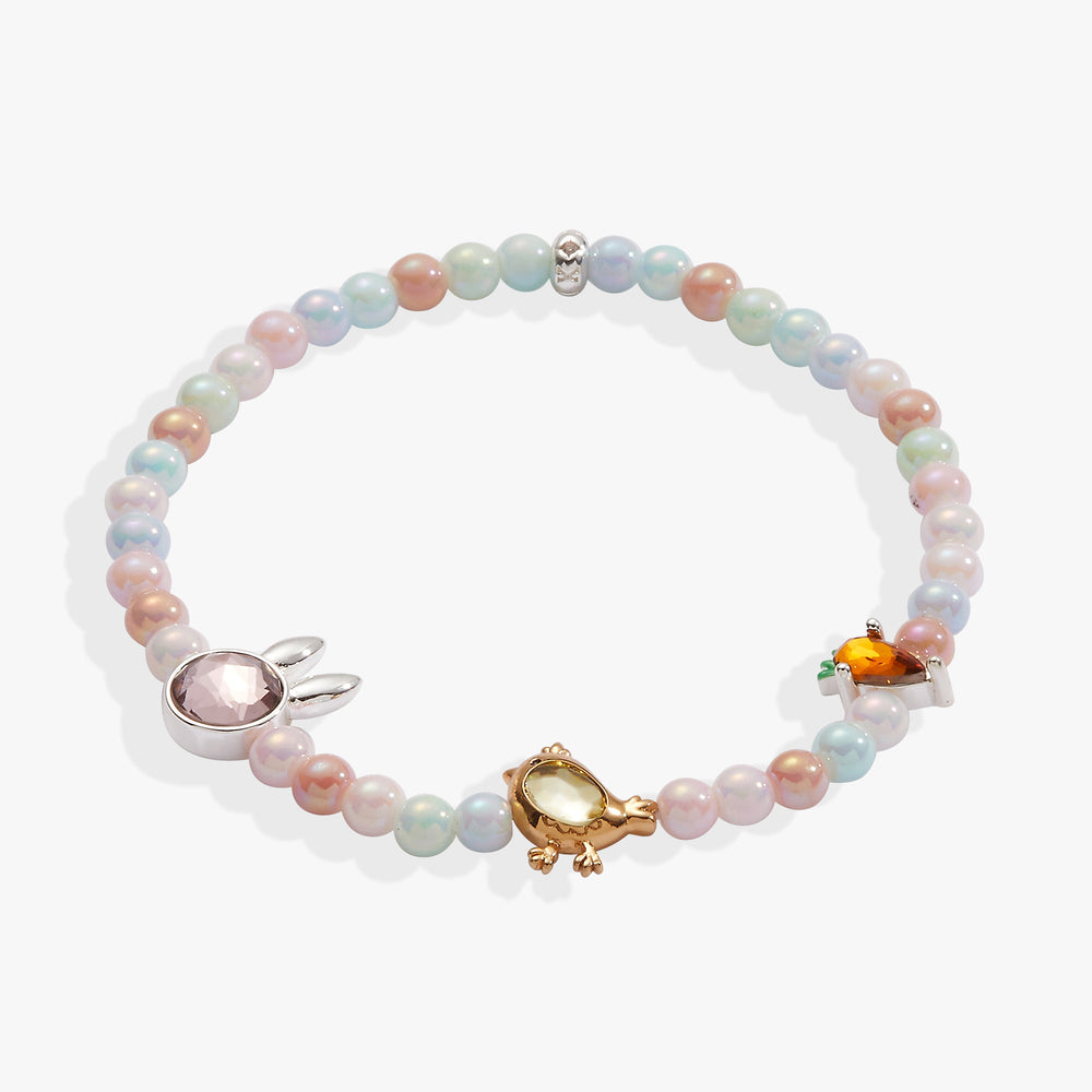 Easter Inline Charm Stretch Bracelet Two Tone | Alex and Ani
