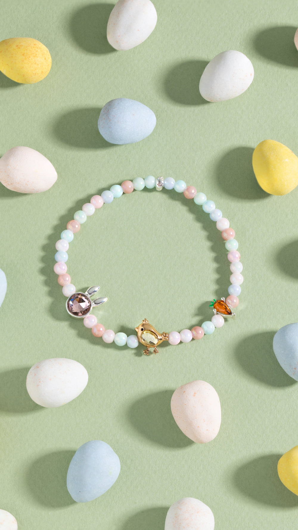 Easter Inline Charm Stretch Bracelet Two Tone | Alex and Ani