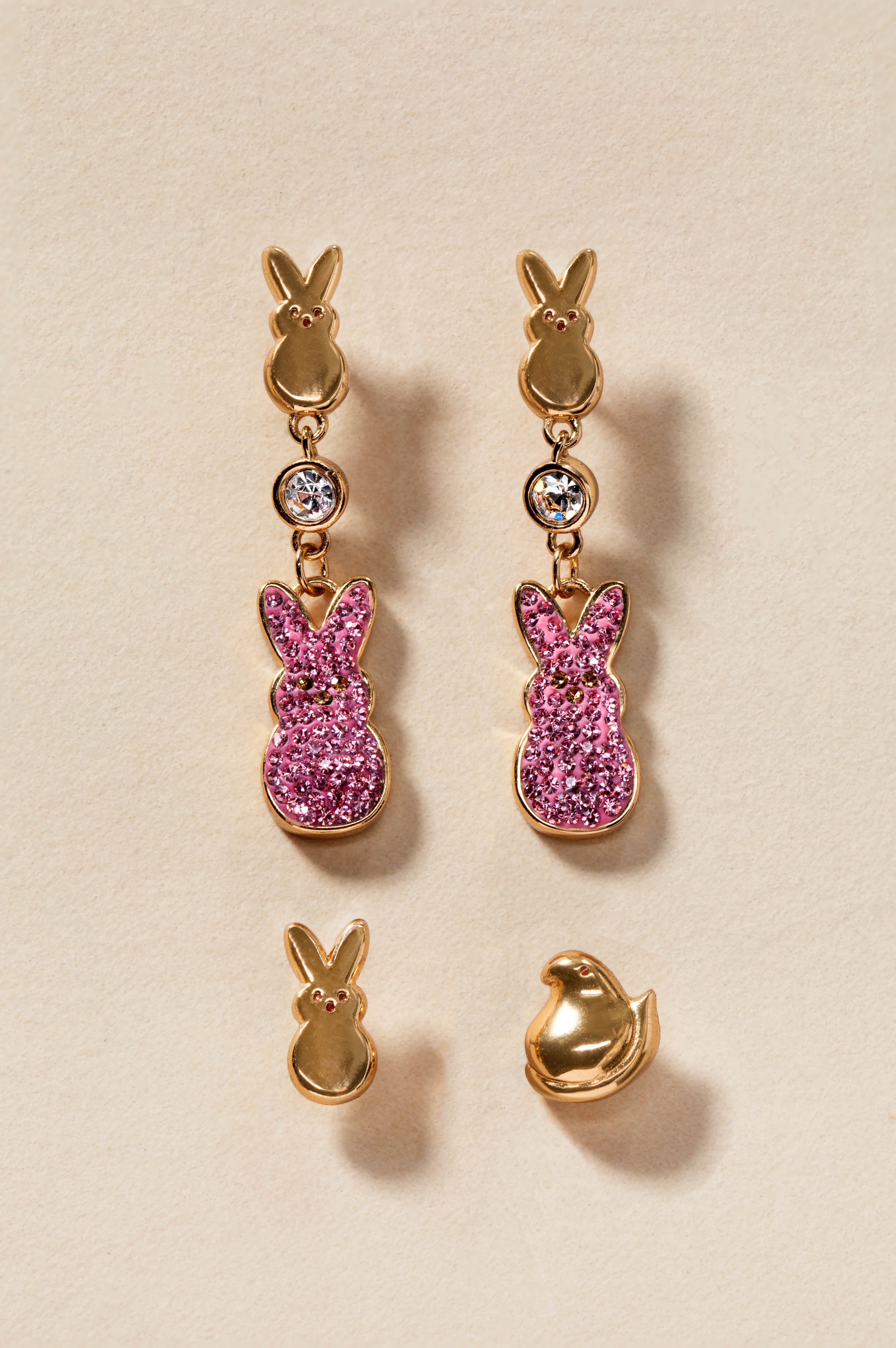 PEEPS® Statement Earrings Gold | Alex and Ani
