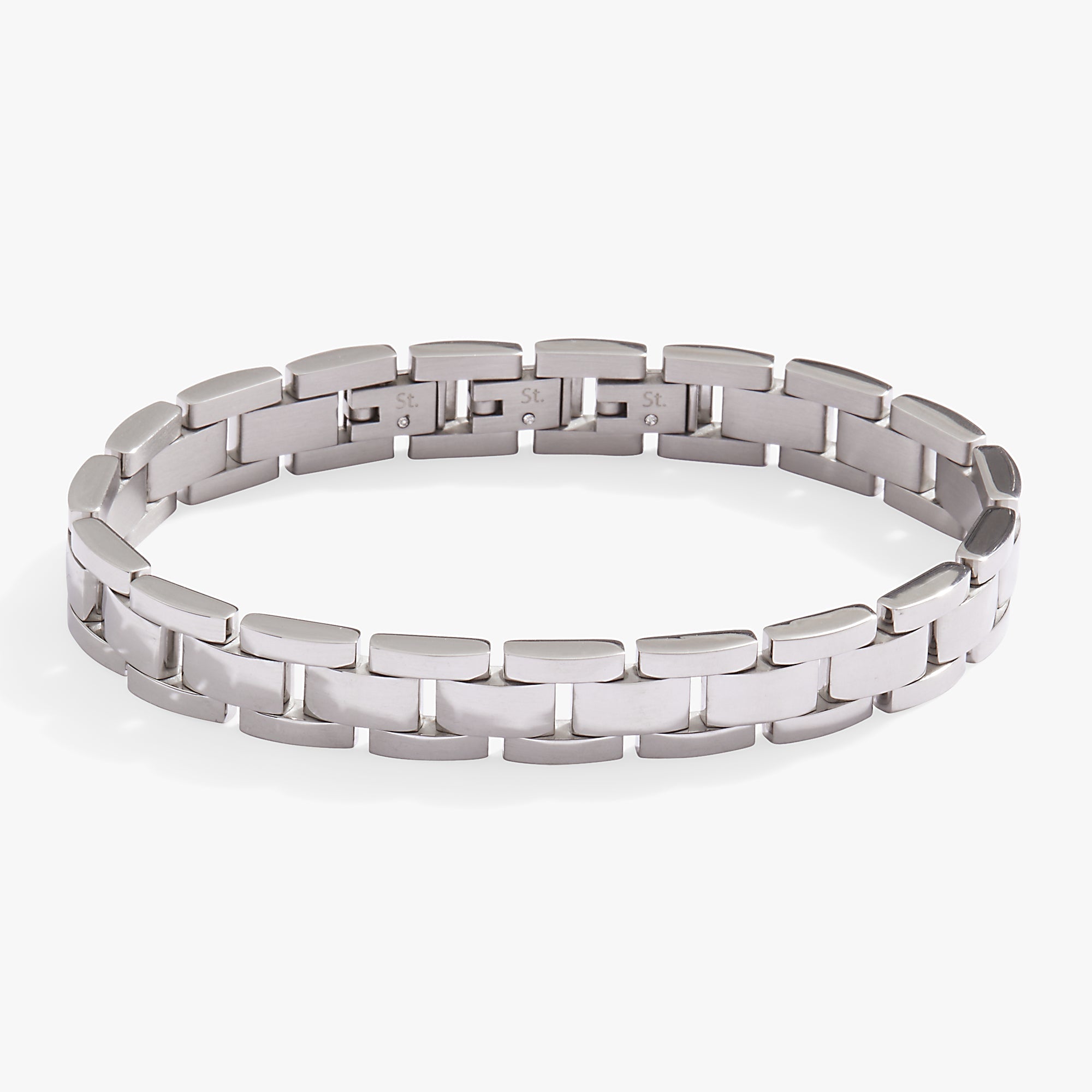 Chunky Watch Strap Bracelet Stainless Steel Silver | Alex and Ani