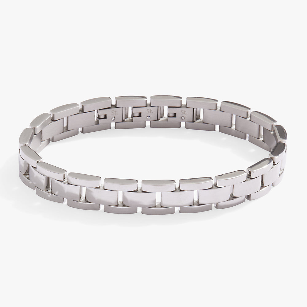 Chunky Watch Strap Bracelet Stainless Steel Silver | Alex and Ani