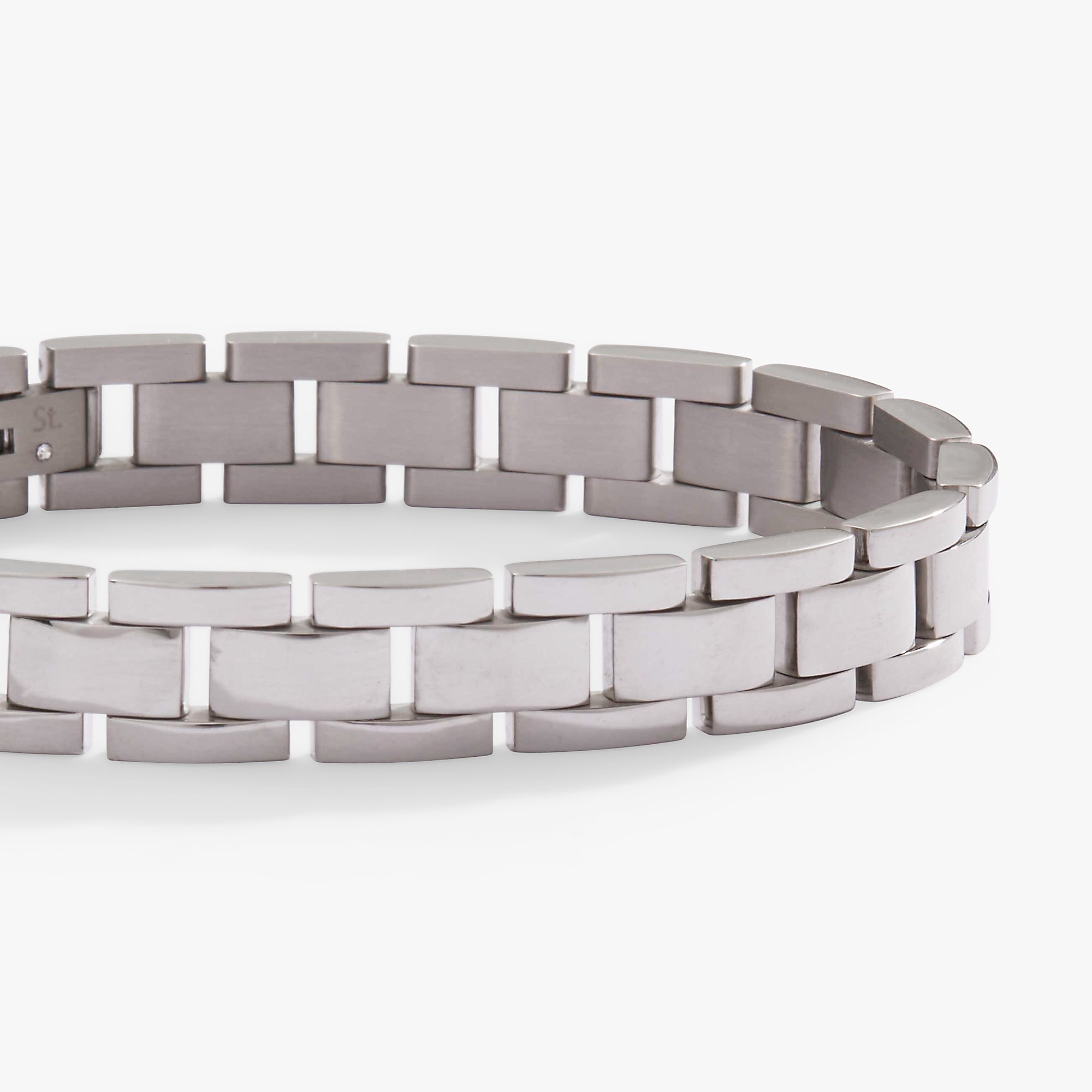 Chunky Watch Strap Bracelet Stainless Steel Silver | Alex and Ani