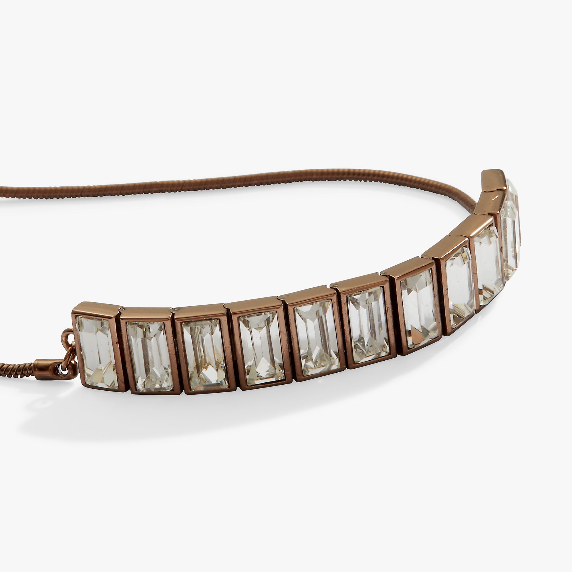Baguette Crystal Tennis Bracelet Chocolate | Alex and Ani