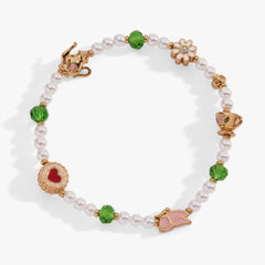 Tea Party Beaded Stretch Bracelet Gold | Alex and Ani