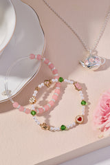 Tea Party Beaded Stretch Bracelet Gold | Alex and Ani