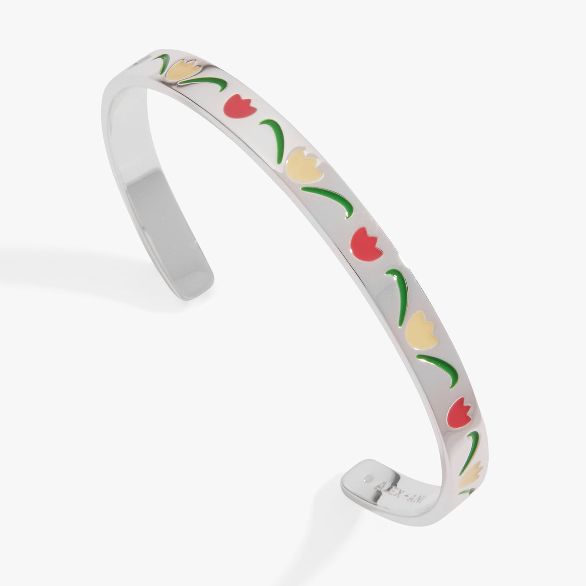 Planted In Love, Grown In Grace' Tulip Flower Cuff
    
    
    
       Silver | Alex and Ani