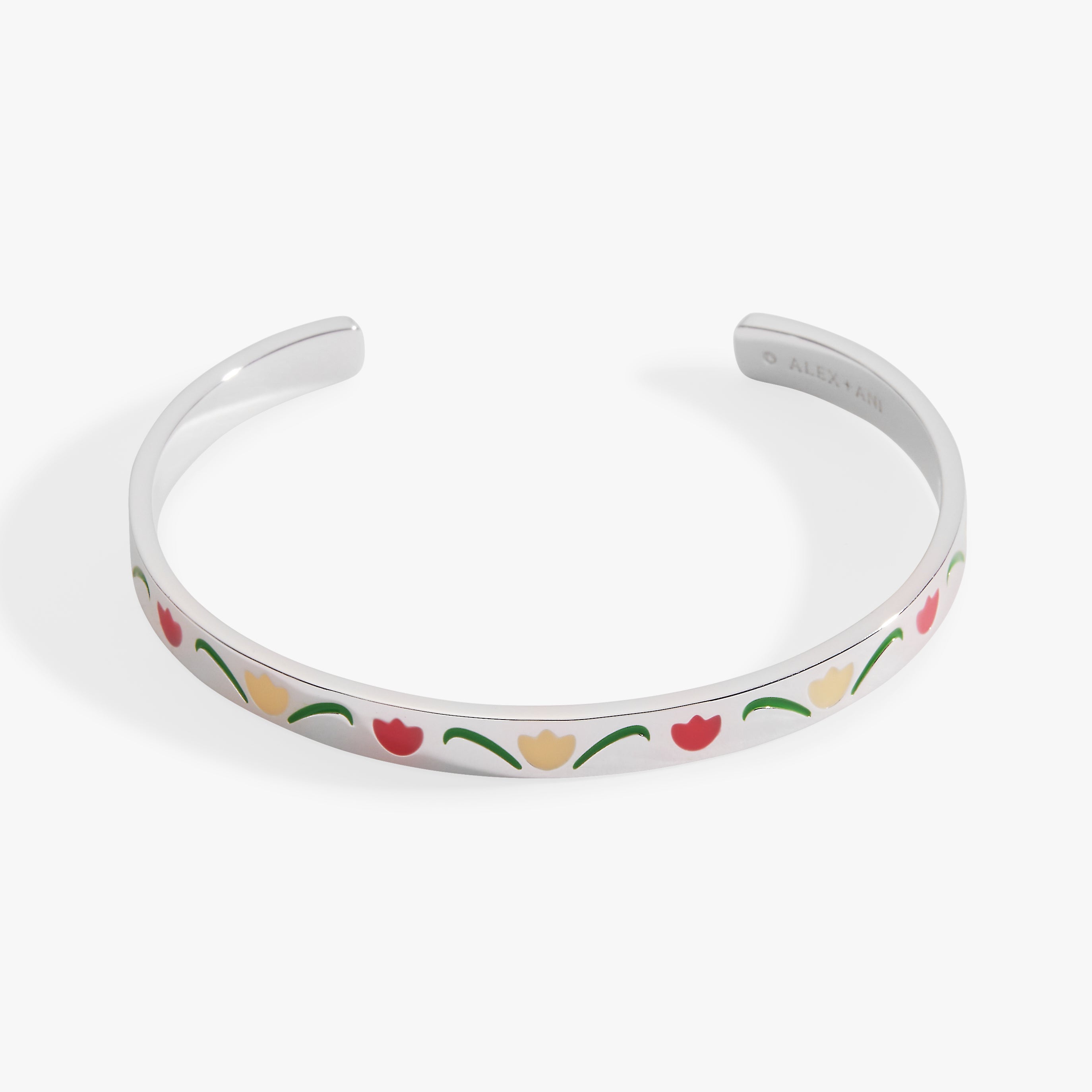 Planted In Love, Grown In Grace' Tulip Flower Cuff
    
    
    
       Silver | Alex and Ani