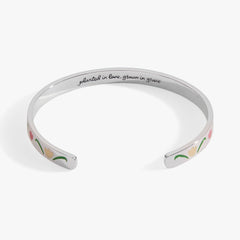 Planted In Love, Grown In Grace' Tulip Flower Cuff
    
    
    
       Silver | Alex and Ani