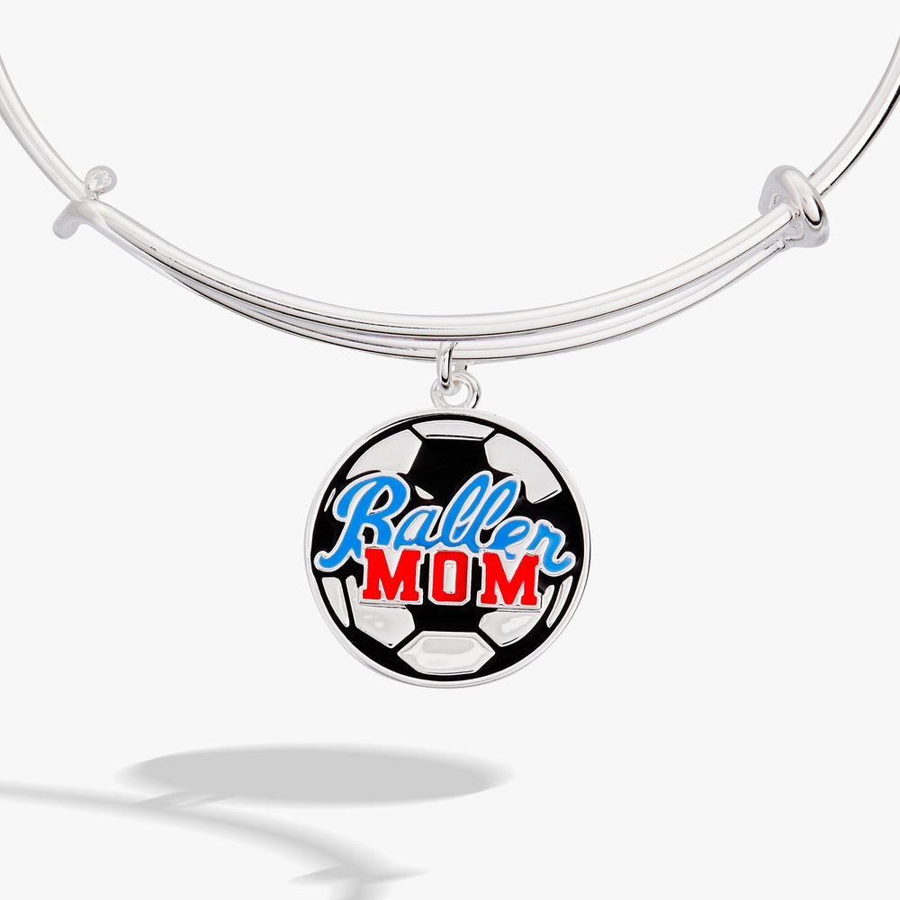 Baller Mom' Soccer Charm Bangle
    
    
    
       Silver | Alex and Ani