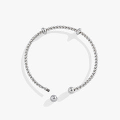 French Rope Cuff Interchangeable Base Stainless Steel Silver | Alex and Ani