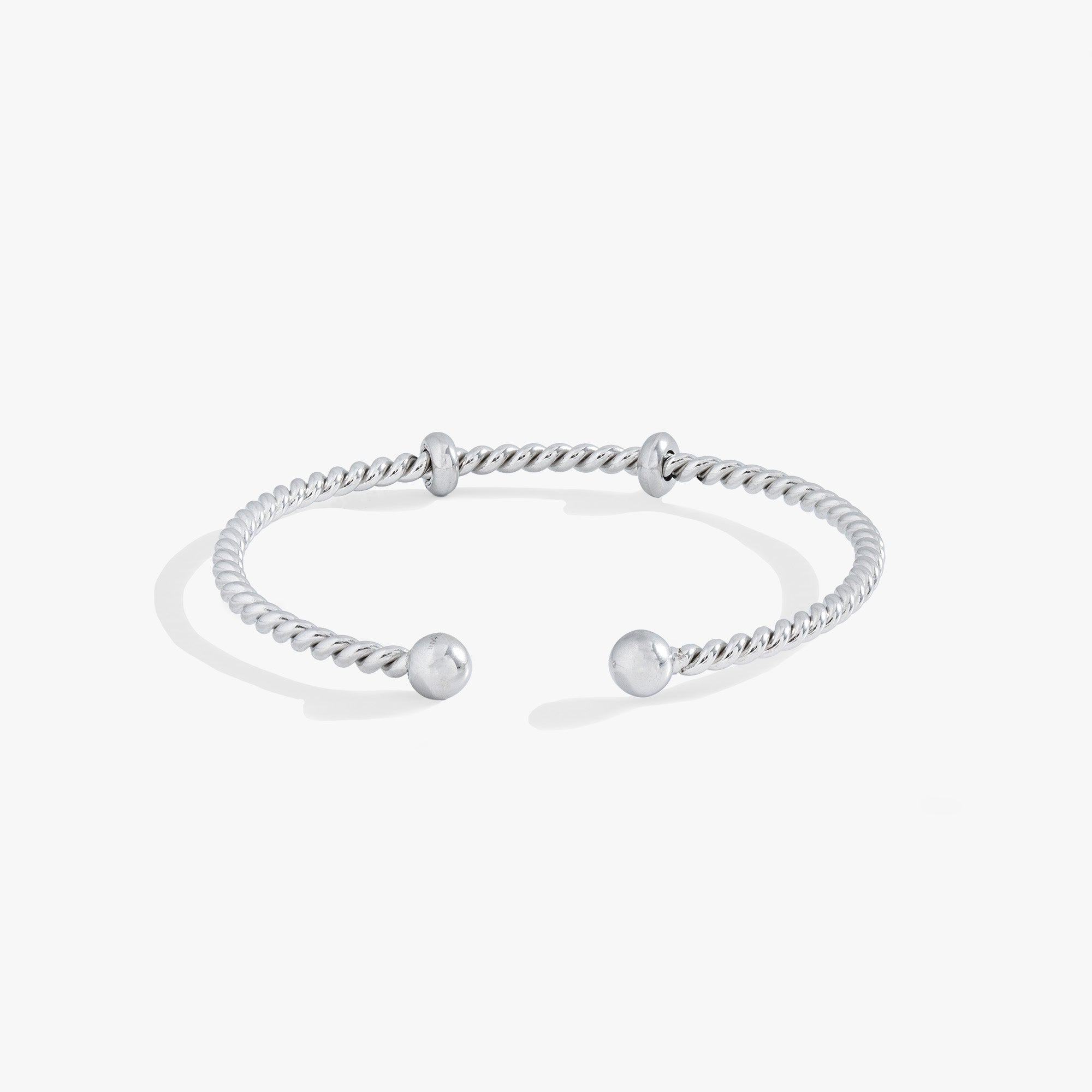 French Rope Cuff Interchangeable Base Stainless Steel Silver | Alex and Ani