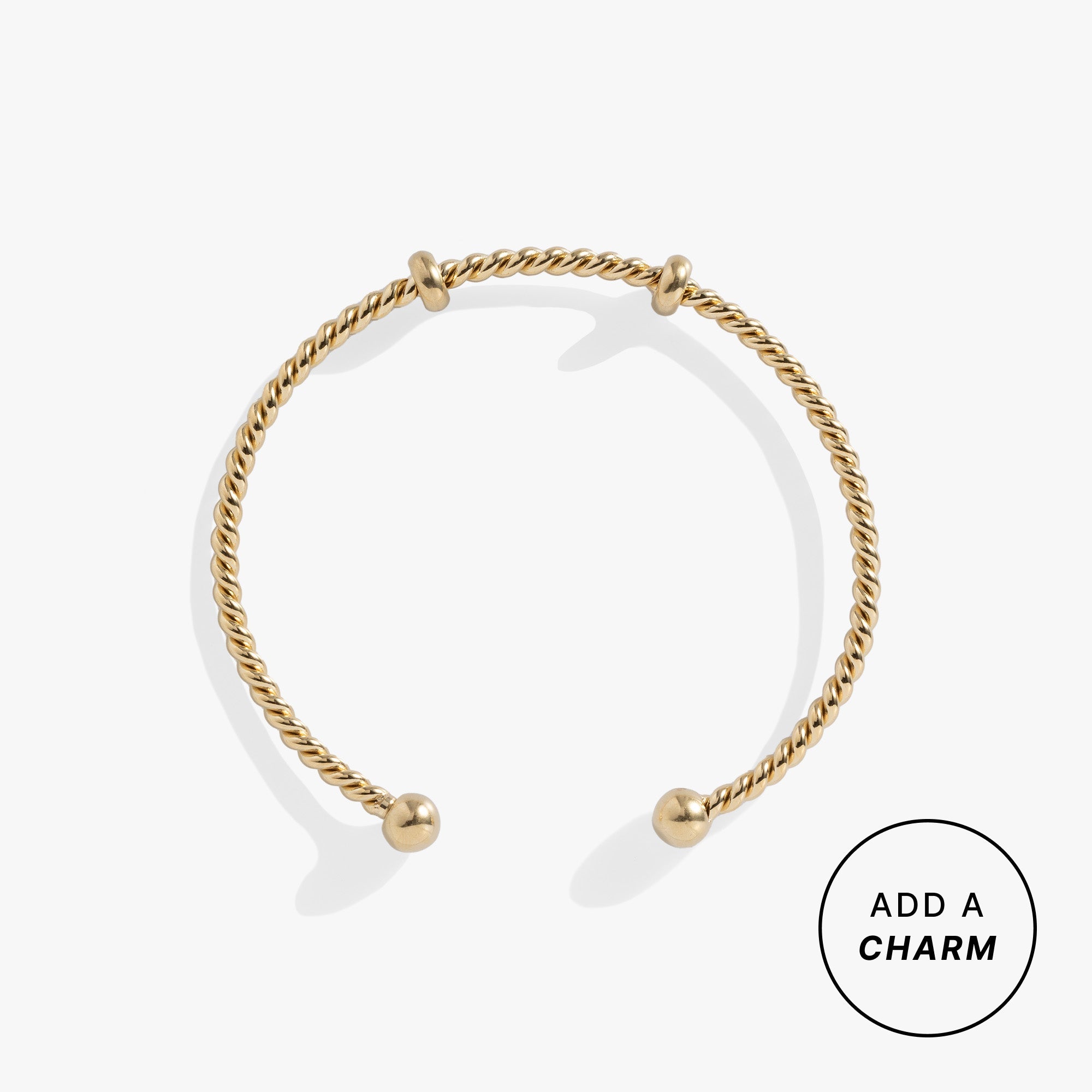 French Rope Cuff Interchangeable Base Stainless Steel Silver | Alex and Ani