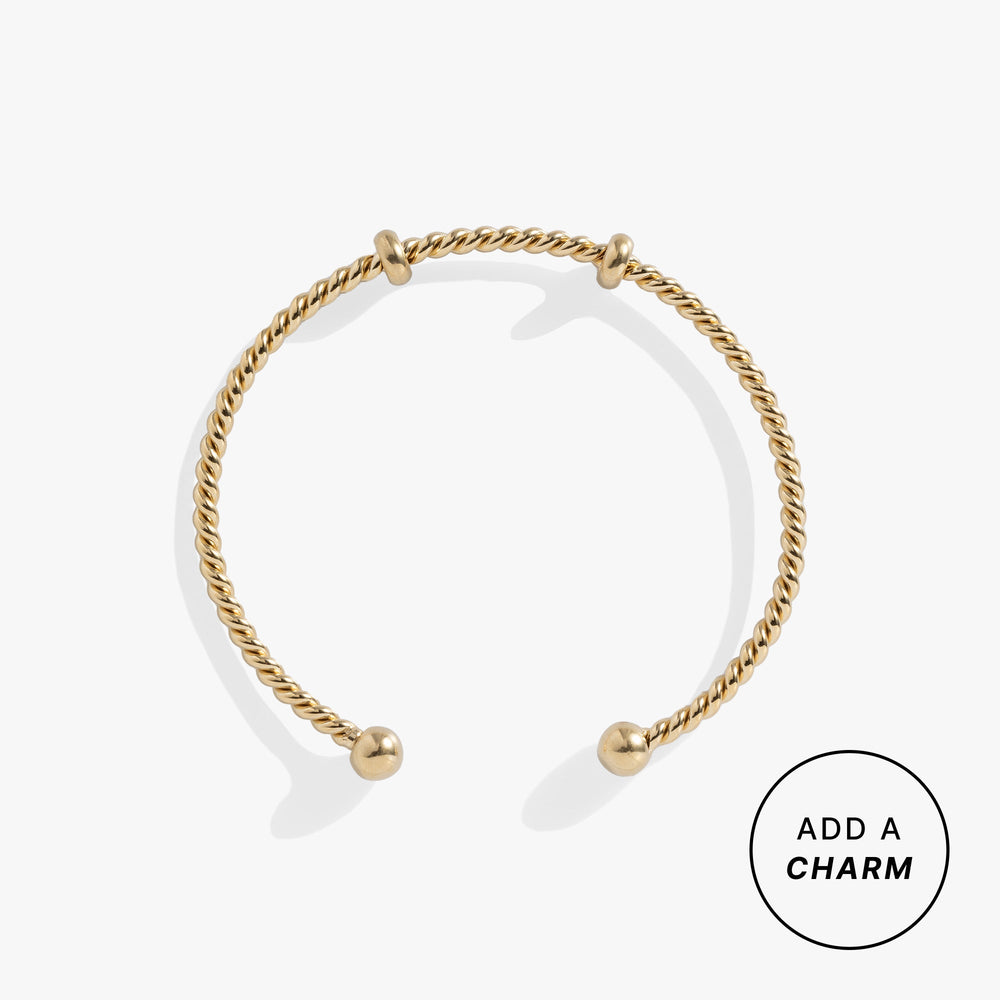 French Rope Cuff Interchangeable Base Stainless Steel Silver | Alex and Ani