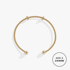 French Rope Cuff Interchangeable Base Stainless Steel Silver | Alex and Ani