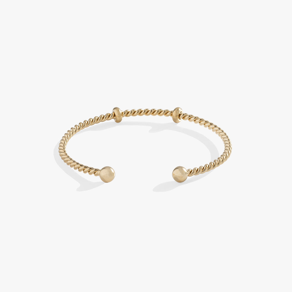 French Rope Cuff Interchangeable Base Stainless Steel Silver | Alex and Ani