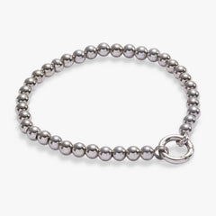 Beaded Stretch Charm Base Stainless Steel Silver | Alex and Ani