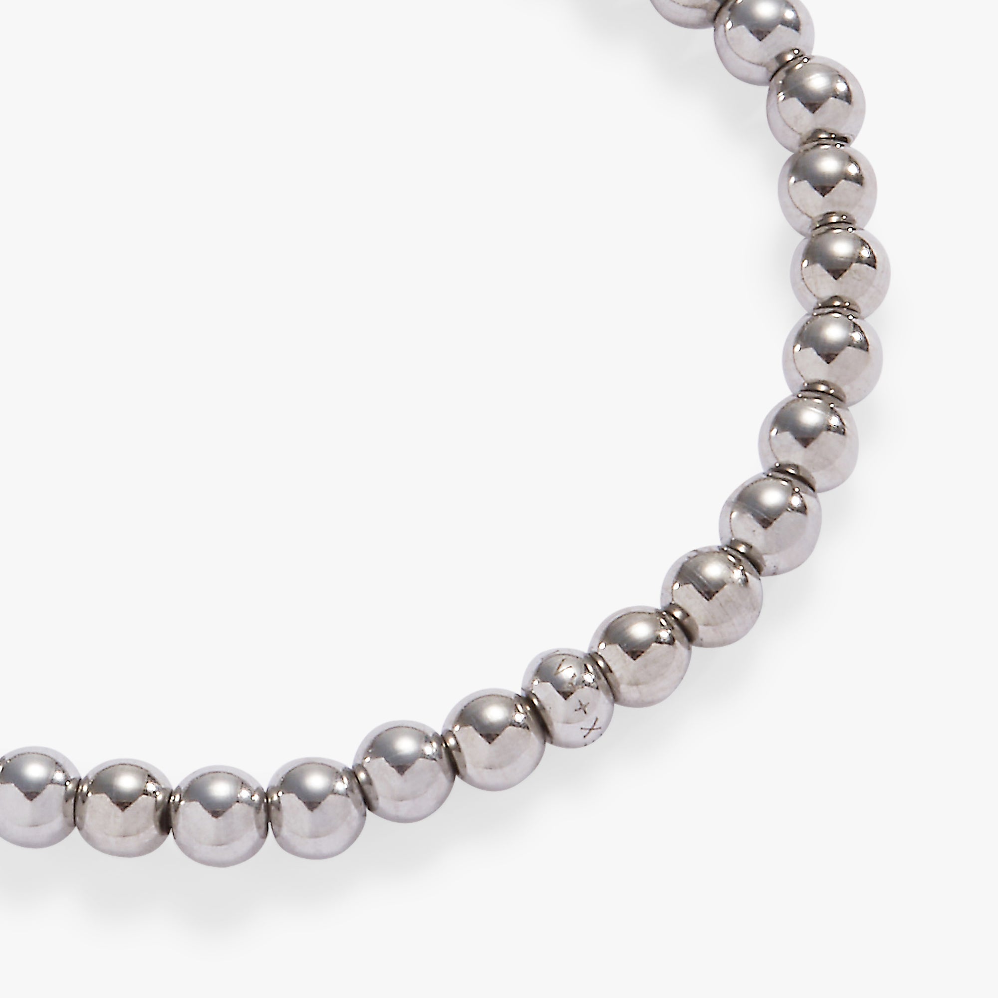 Beaded Stretch Charm Base Stainless Steel Silver | Alex and Ani