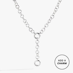 Y Necklace Interchangeable Base Stainless Steel Silver | Alex and Ani