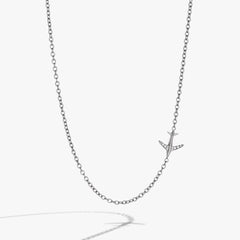 Airplane Inline Necklace Stainless Steel Gold | Alex and Ani