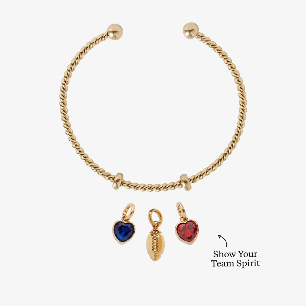 New England Red, White, and Blue Fan Charm Bundle  | Alex and Ani