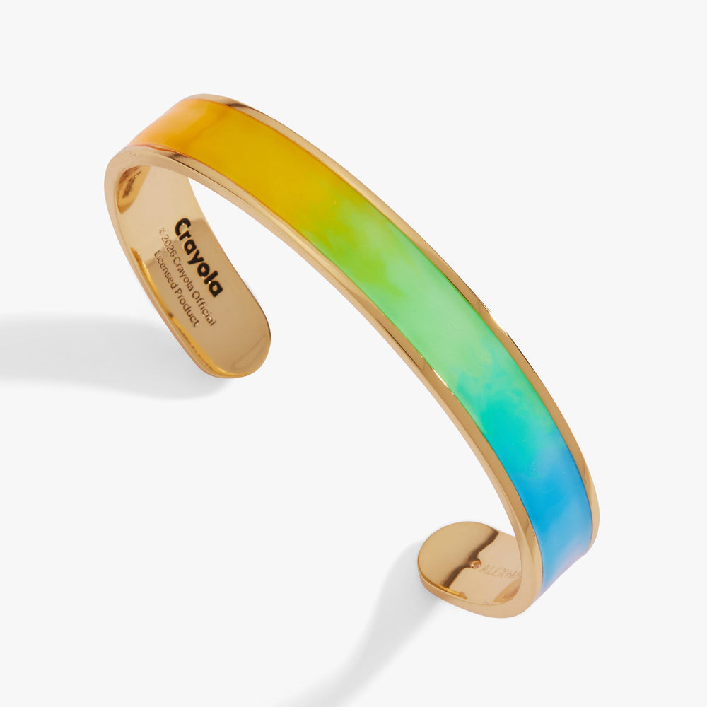 Crayola Rainbow Gradient Cuff Gold | Alex and Ani
