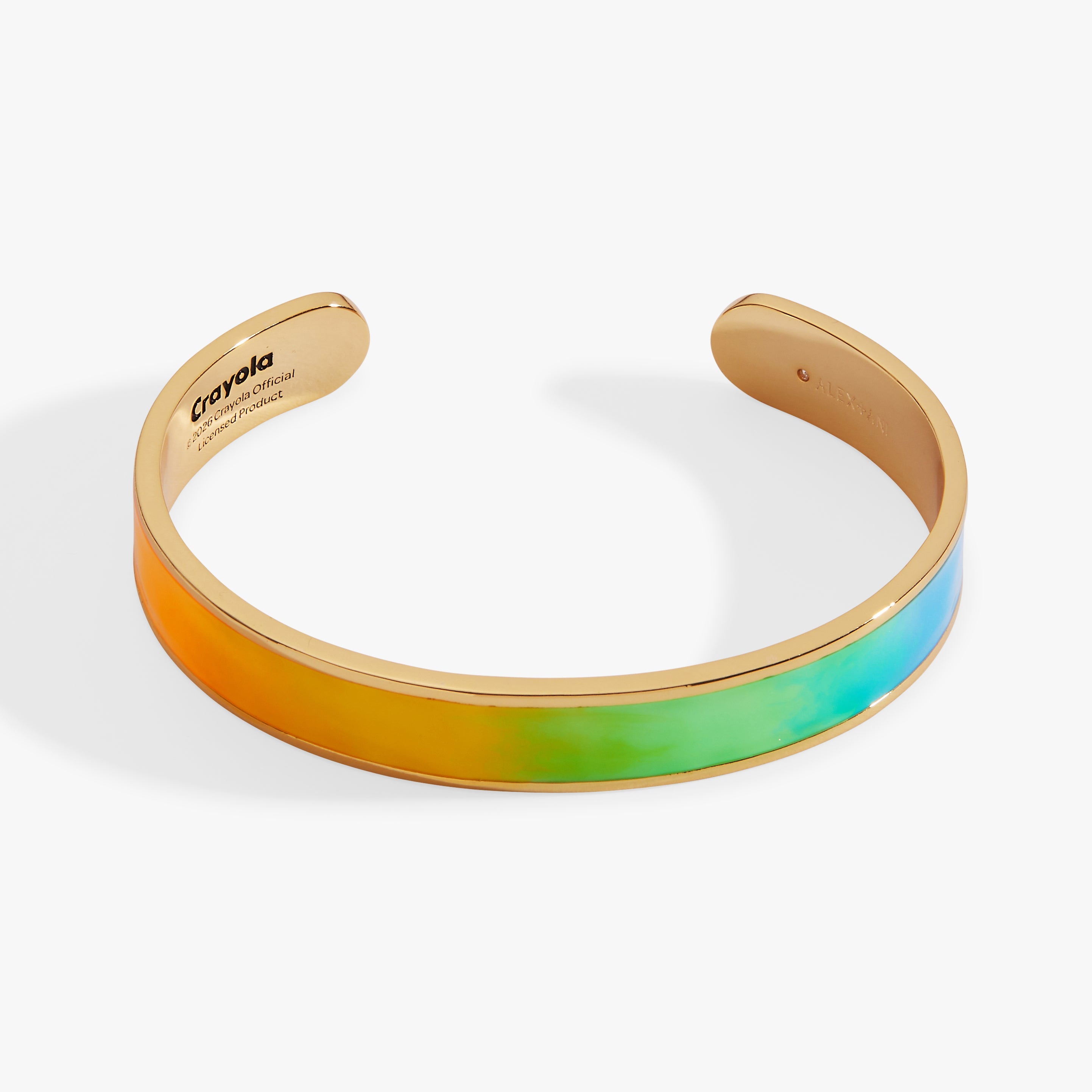 Crayola Rainbow Gradient Cuff Gold | Alex and Ani