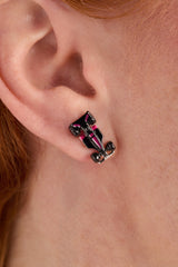 Hot Wheels™ Racecar Stud Earrings Silver | Alex and Ani