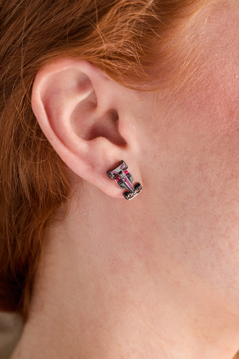 Hot Wheels™ Racecar Stud Earrings Silver | Alex and Ani