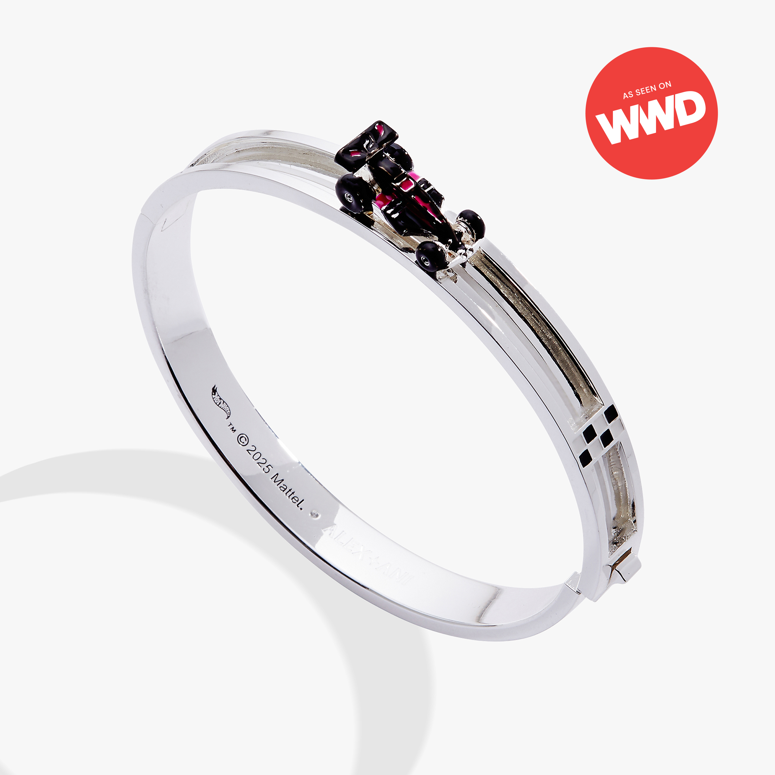 Hot Wheels™ Moveable Car Hinge Bangle Silver | Alex and Ani