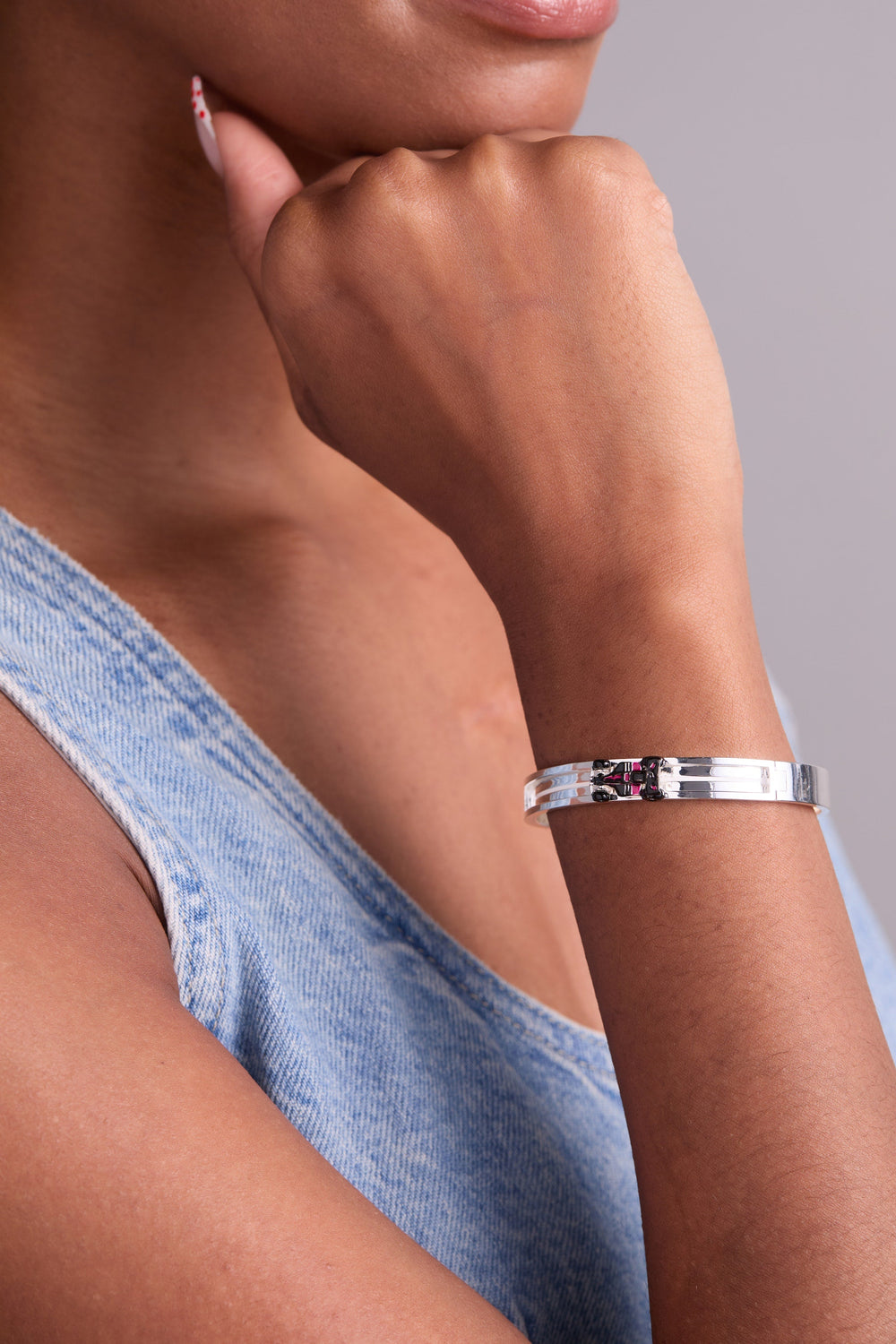 Hot Wheels™ Moveable Car Hinge Bangle Silver | Alex and Ani
