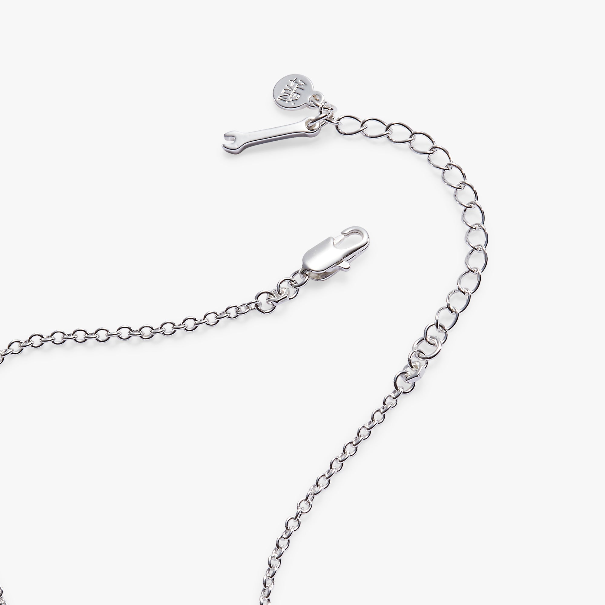 Hot Wheels™ Checkered Flag Necklace Silver | Alex and Ani