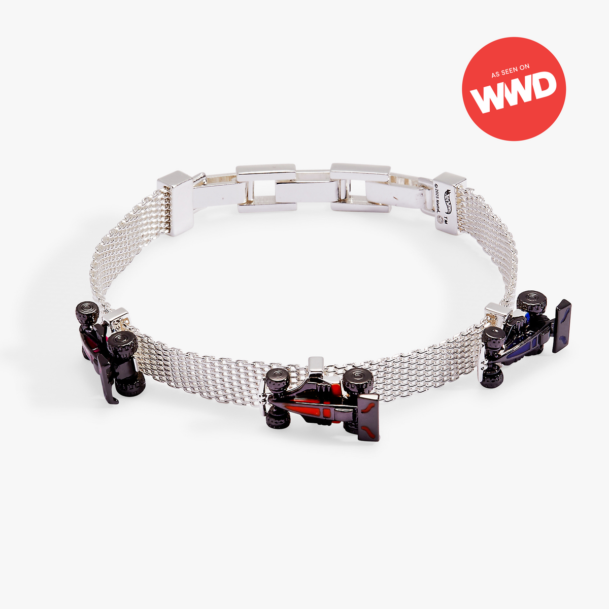 Hot Wheels™ Mesh Bracelet Silver | Alex and Ani