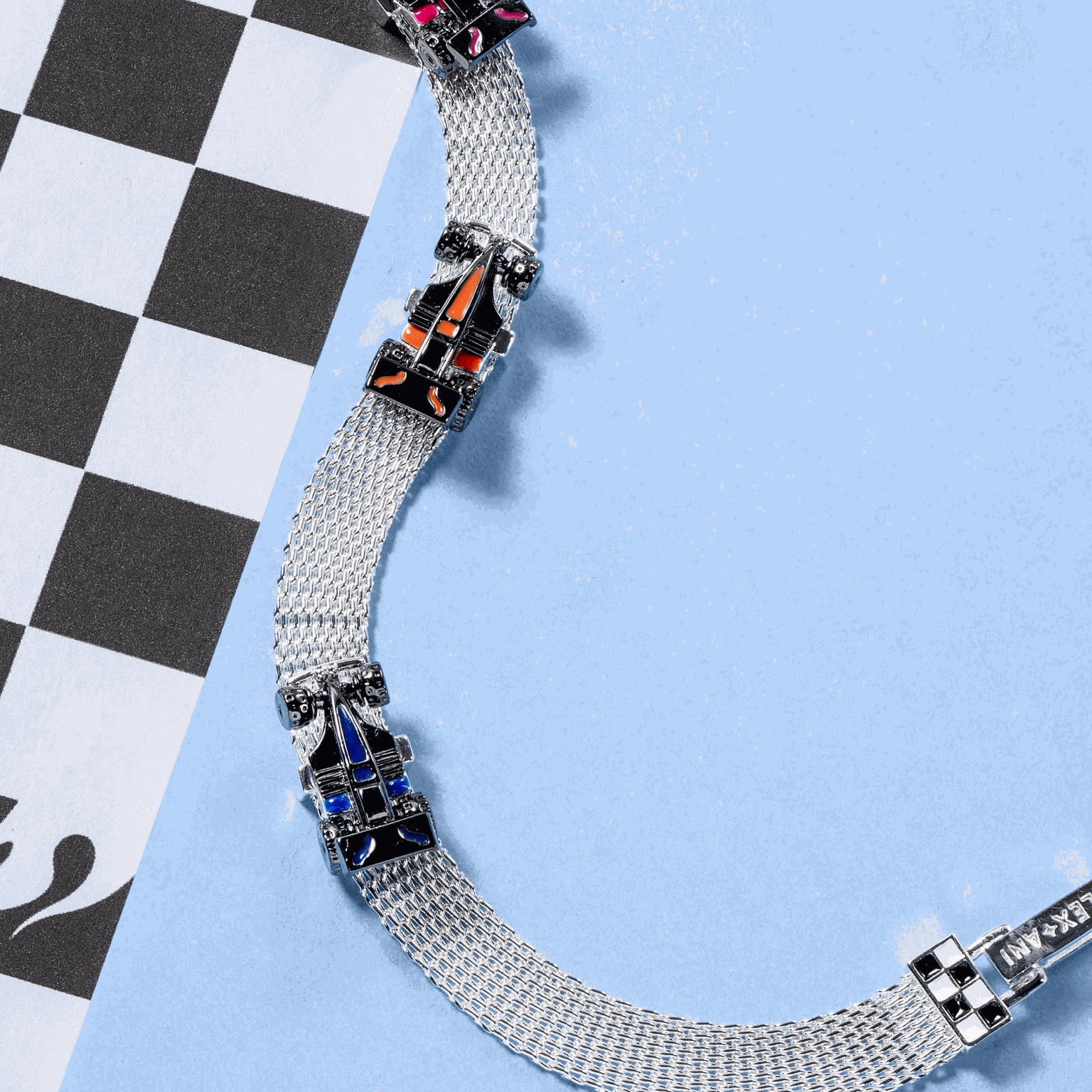 Hot Wheels™ Mesh Bracelet Silver | Alex and Ani