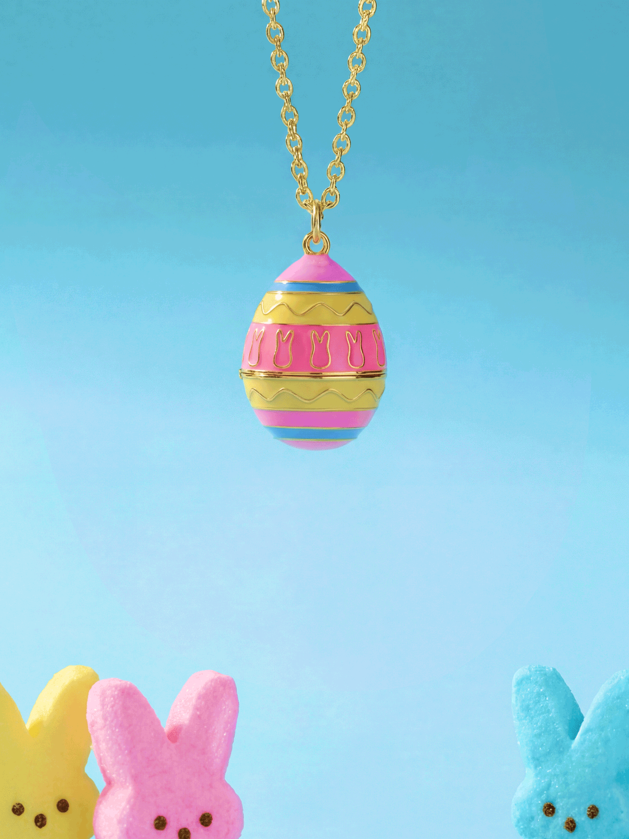 PEEPS® Easter Egg Pendant Necklace Gold | Alex and Ani