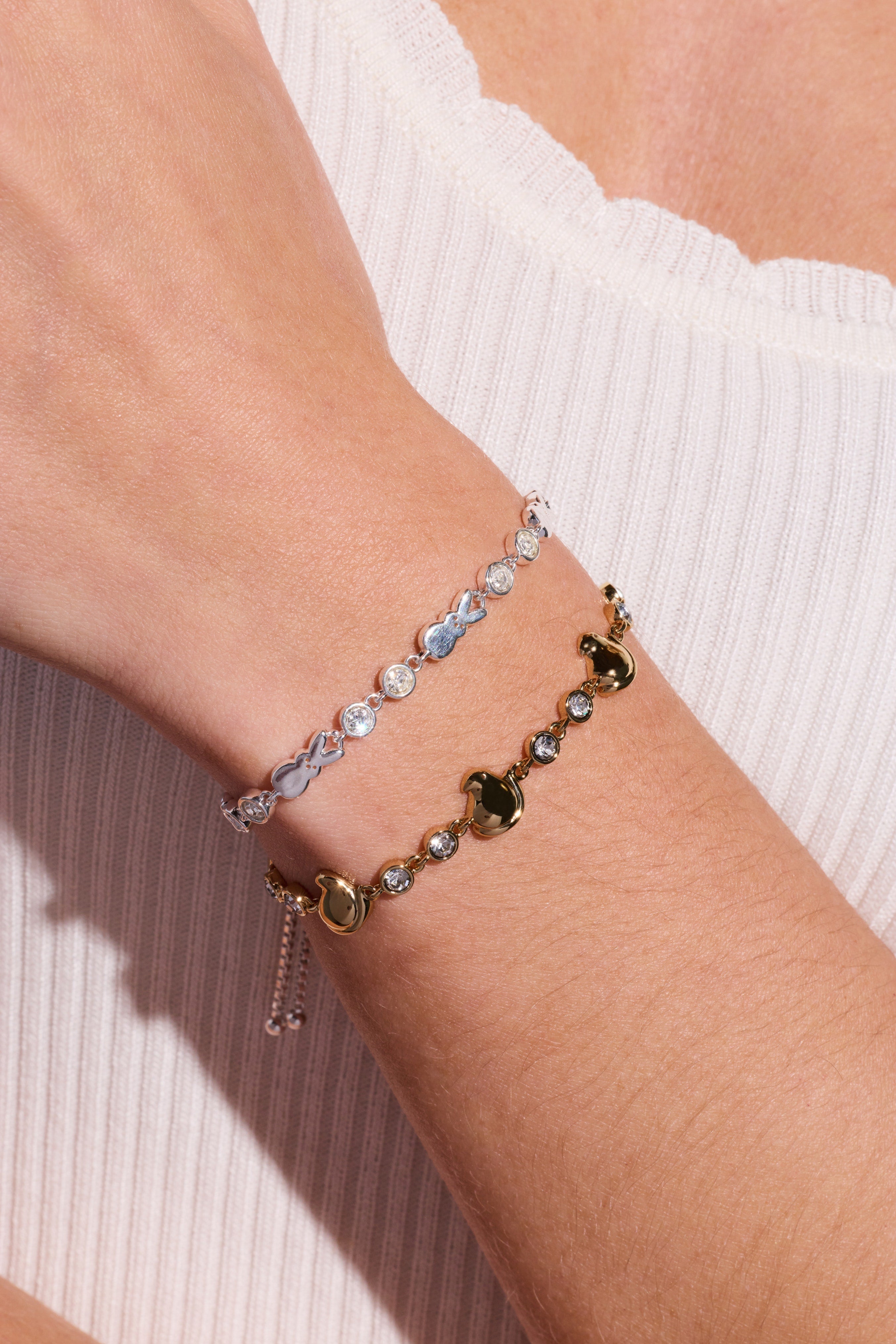 PEEPS® Bunny Bolo Bracelet Gold | Alex and Ani