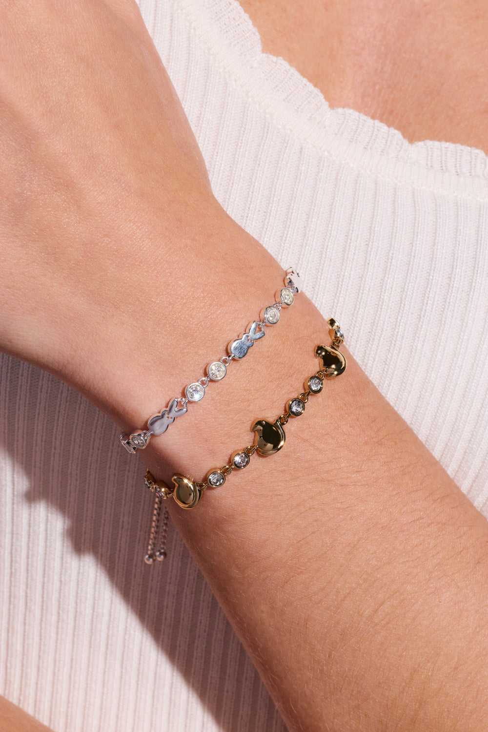PEEPS® Bunny Bolo Bracelet Gold | Alex and Ani